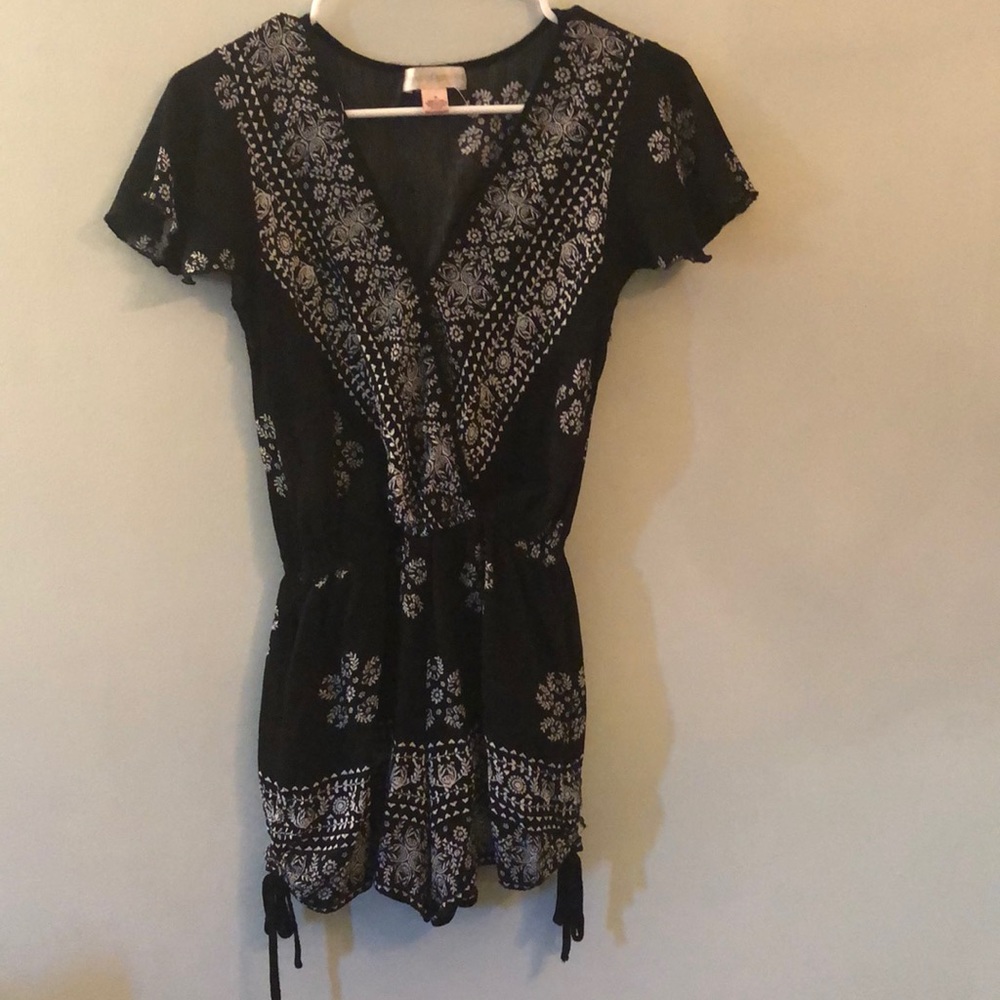 Black and white romper